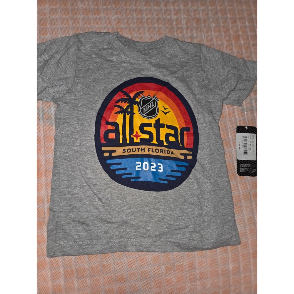 NHL Graphic T-Shirt Mens Small Grey New 2023 South Florida All Star Game Sporty